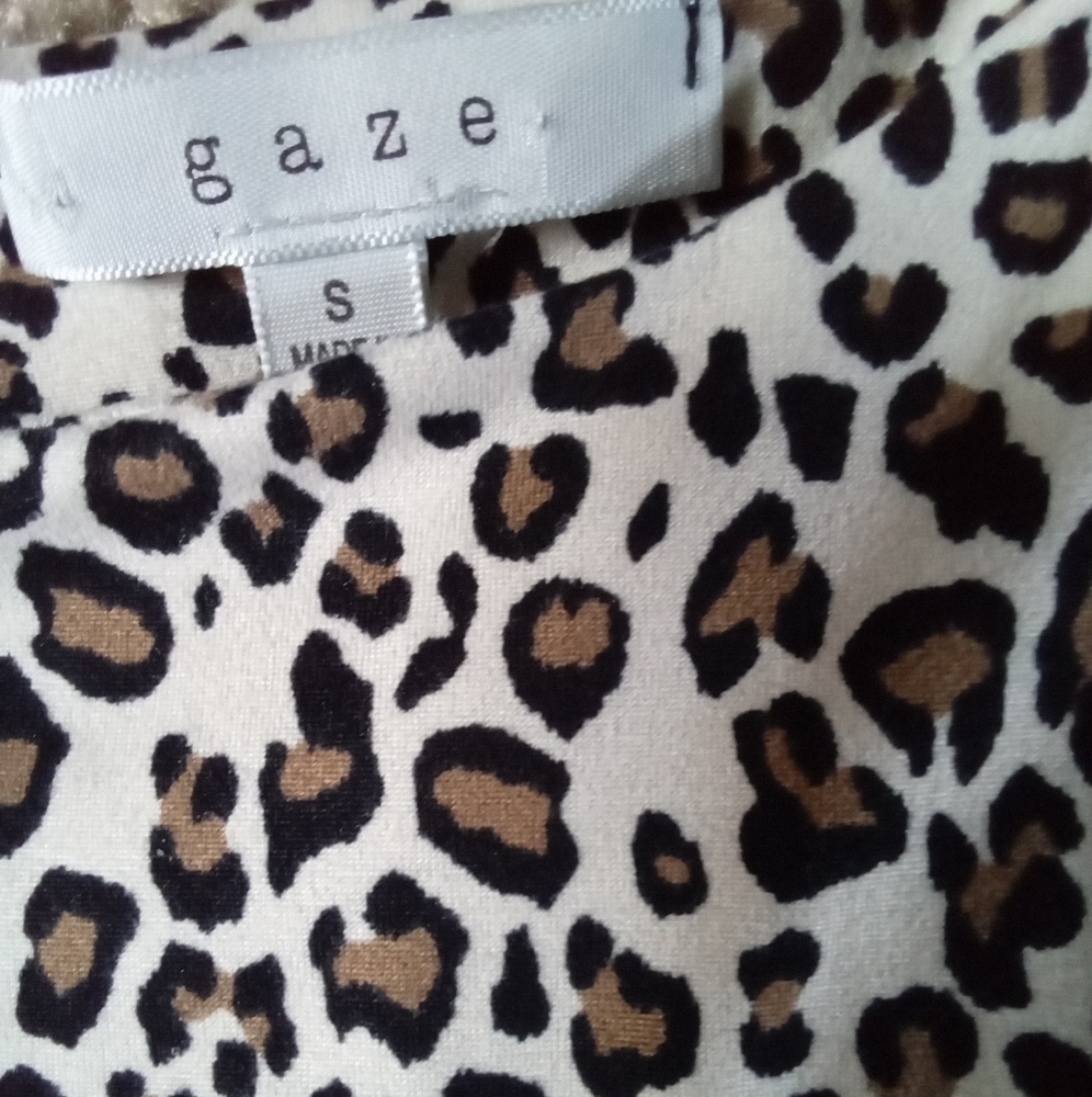 Gaze animal print bodysuit women's size small - Picture 2 of 3